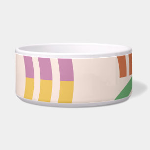Retro Striped Curves Geometric Background