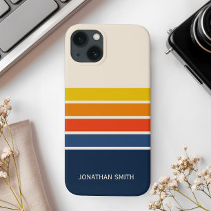 Retro Striped Pattern 70's 80's iPhone 13 Case