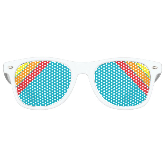 retro striped retro sunglasses (Front)