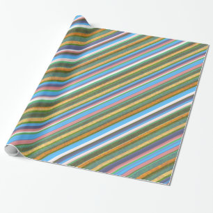 Retro Striped Seamless Pattern Wrapping Paper