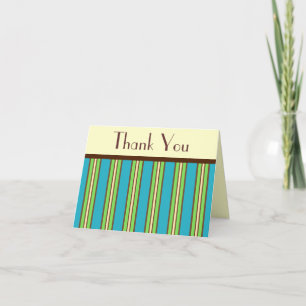 Retro Striped Thank You Card