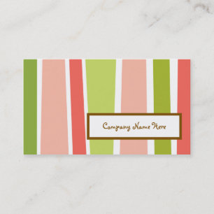 retro stripes : 2-sided : business card