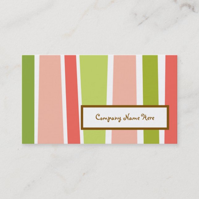 retro stripes : 2-sided : business card (Front)
