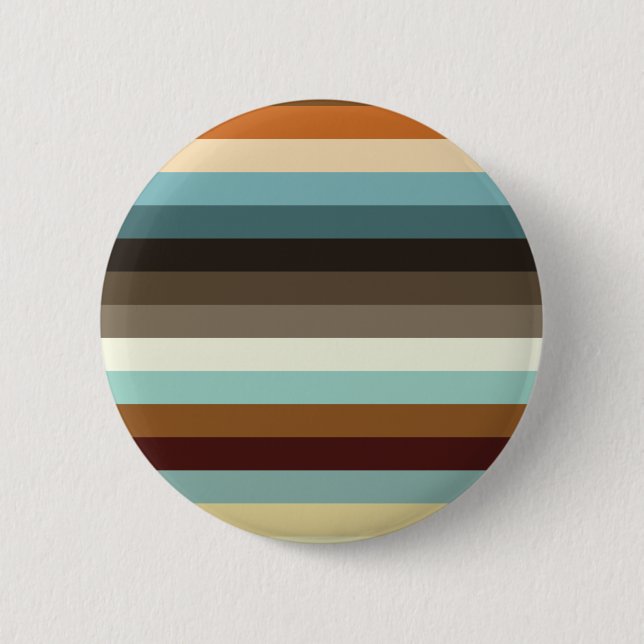Retro Stripes 6 Cm Round Badge (Front)