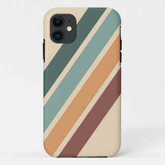 Retro Stripes 70s Vintage iPhone 11 Case