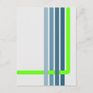 Retro Stripes Abstract Design Postcard