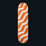 Retro Stripes Abstract Lines Orange Vintage Waves Skateboard<br><div class="desc">Modern Abstract Diagonal Lines – Orange and Cream White.</div>