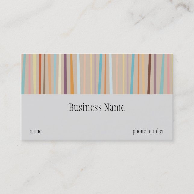 Retro Stripes Business Card (Front)