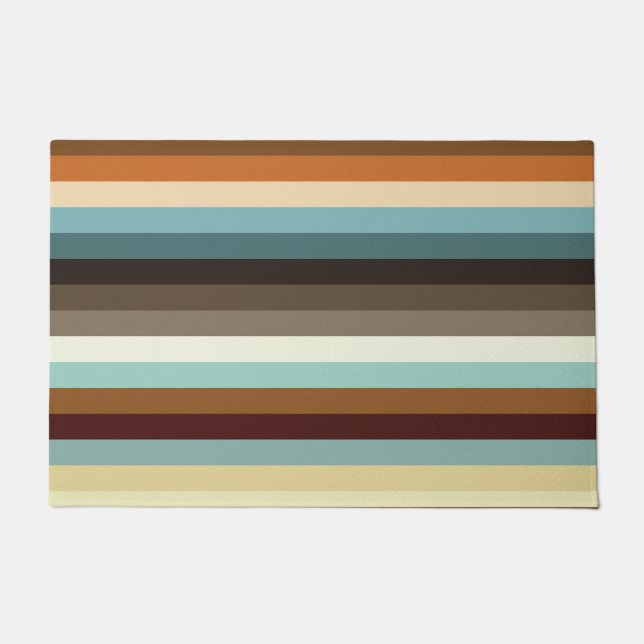 Retro Stripes Doormat (Front)