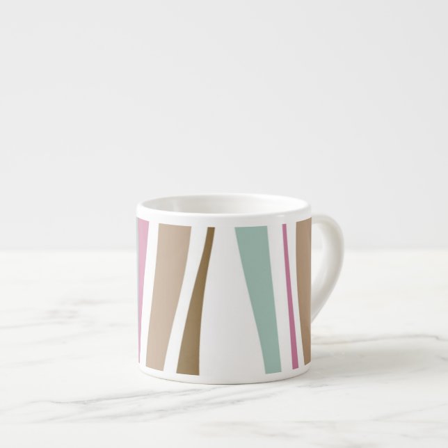 Retro Stripes Espresso Cup (Front Right)