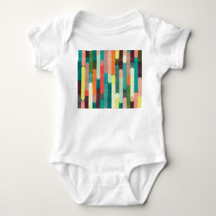 Retro stripes: grunge seamless pattern. baby bodysuit