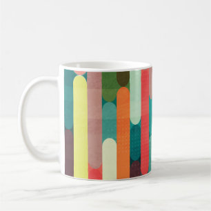 Retro stripes: grunge seamless pattern. coffee mug