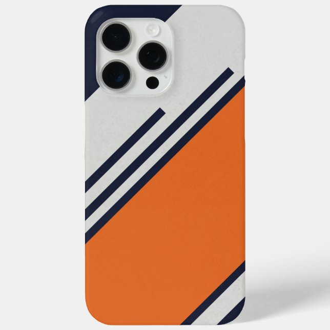 Retro Stripes in  Blue Orange Case-Mate iPhone Case (Back)