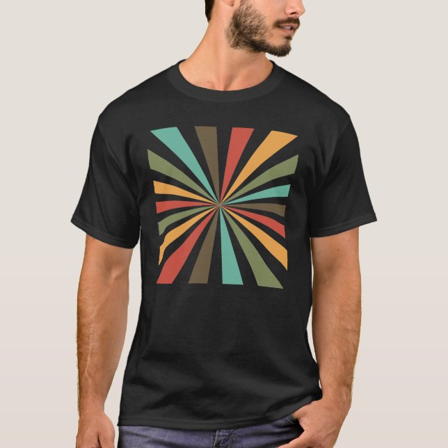 Retro Stripes In Transparent Background No 02 T-Shirt (Front)
