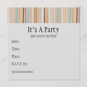 Retro Stripes Invitation