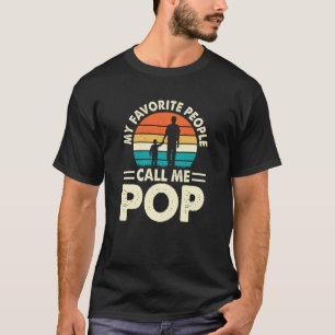 Retro stripes My favourite people call me pop T-Shirt