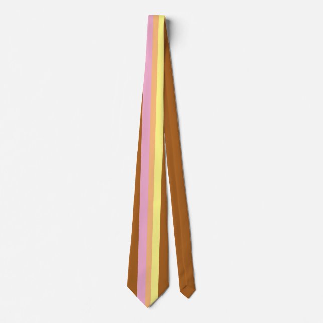 Retro Stripes Neck Tie (Orange Multi) (Front)