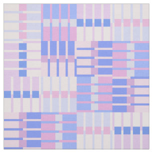 Retro Stripes Pattern - Blue and Pink Fabric