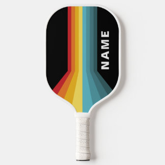 Retro Stripes Personalised  Pickleball Paddle
