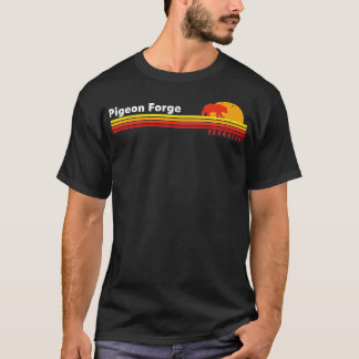Retro Stripes Pigeon Forge Tennessee Great Smoky M T-Shirt