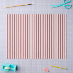 Retro Stripes Pink Burgundy Y2K Style Tissue Paper