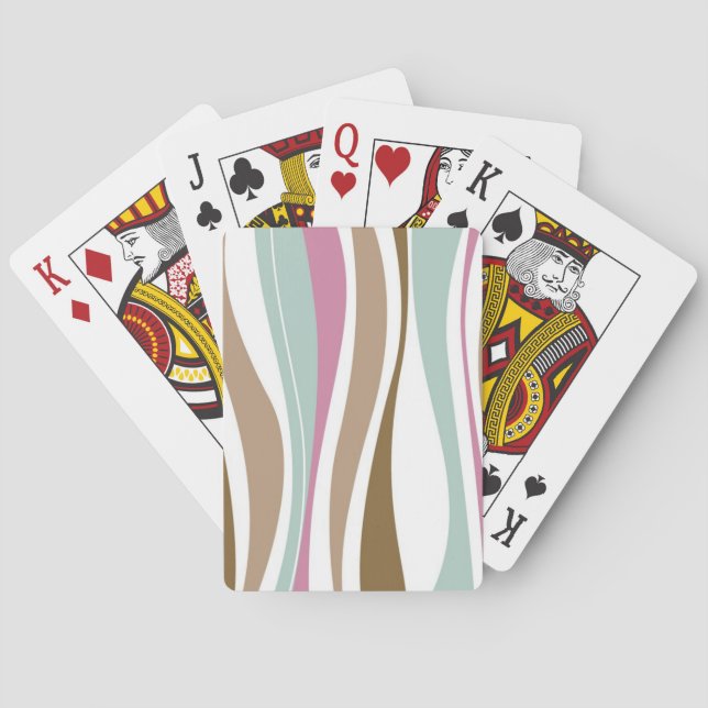 Retro Stripes Playing Cards (Back)