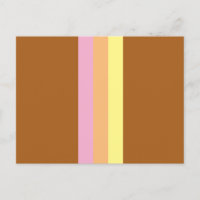 Retro Stripes Postcard (Orange Multi)