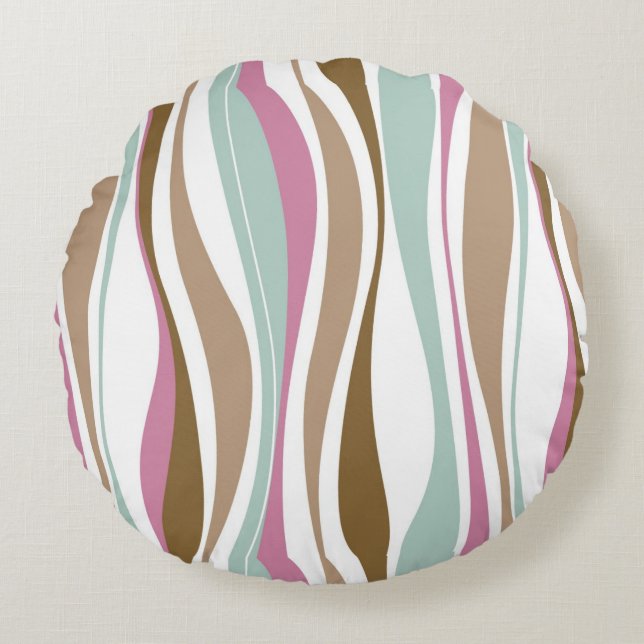 Retro Stripes Round Cushion (Front)