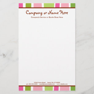 retro stripes stationery