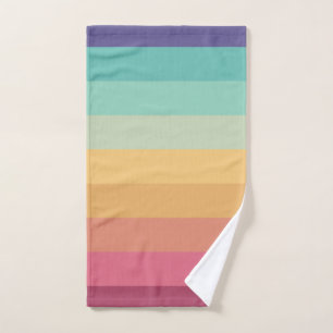 Retro Stripes Stylish Lines Striped 70s 80s Design Hand Towel