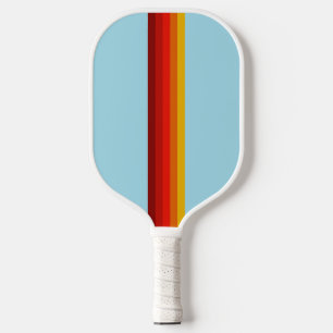 Retro Stripes Stylish Lines Striped 70s 80s Design Pickleball Paddle