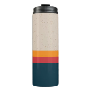 Retro stripes Sunset & Slate Thermal Tumbler