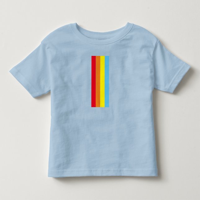 Retro Stripes Toddler's T-Shirt (Navy Blue Multi) (Front)