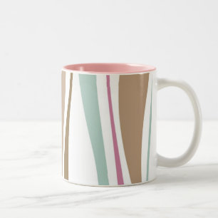 Retro Stripes Two-Tone Coffee Mug