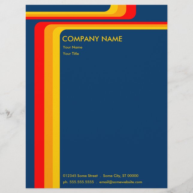 retro stripes : v.2 : customised letterhead (Front)