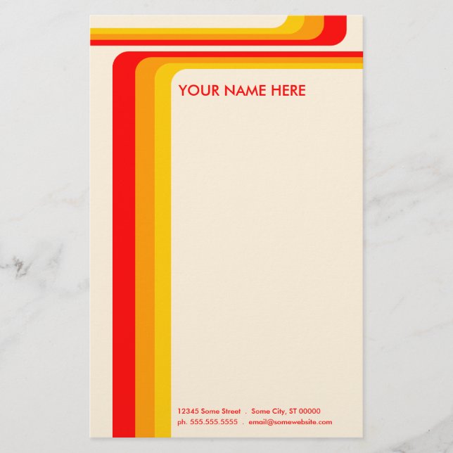 retro stripes : v.2 : stationery (Front)