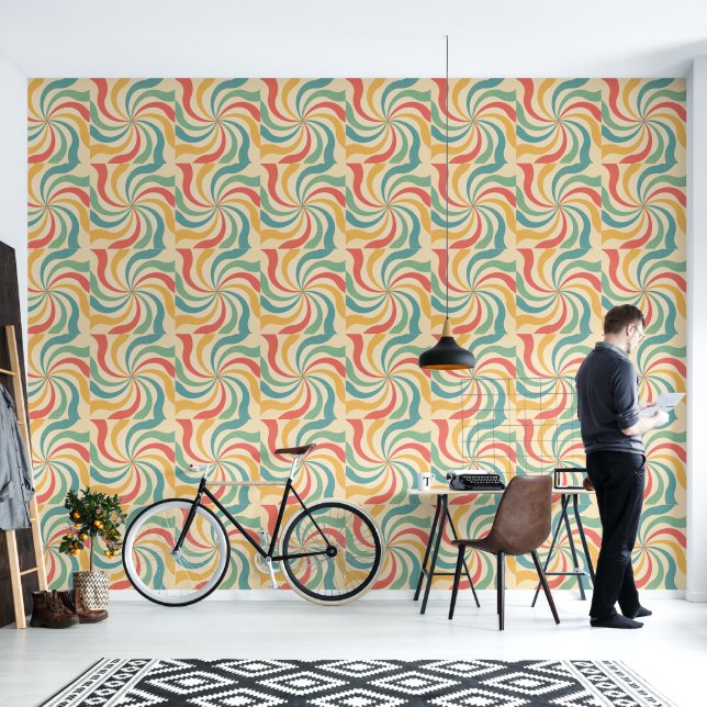  Retro Stripes Wallpaper (Living Room)