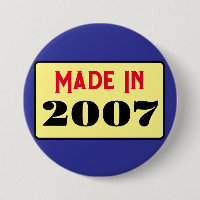 Retro style 18th birthday badge 2007