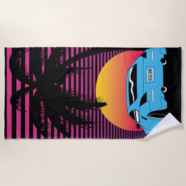 Retro Style 350Z Beach Towel (Front)