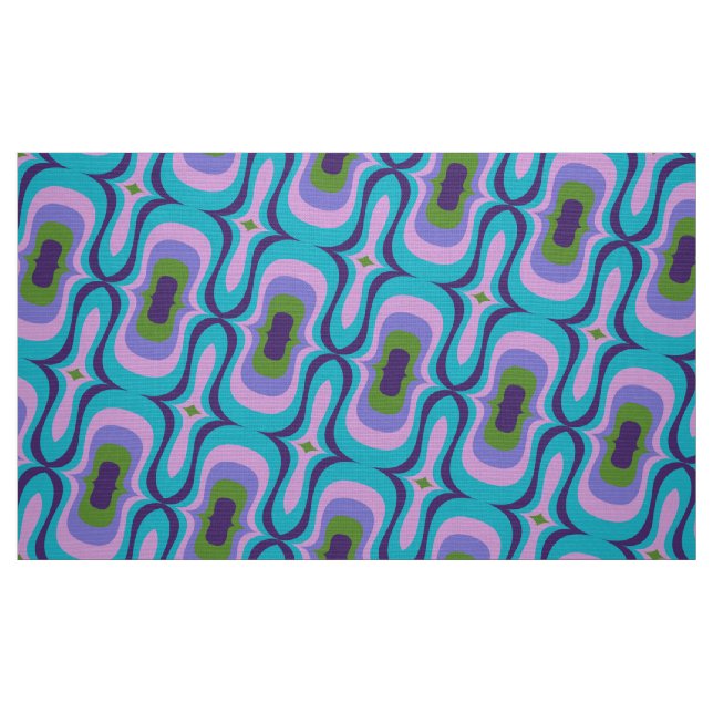 Retro style 60s 70s pattern fabric (Fat Quarter)