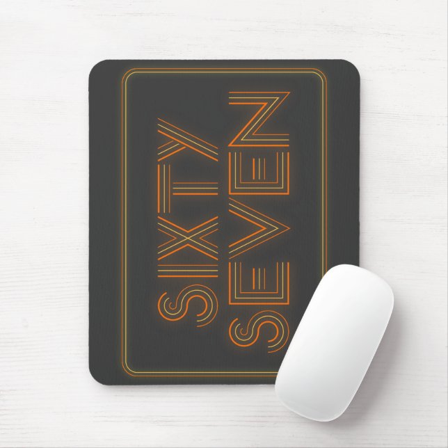 Retro Style 67 Mouse Mat (With Mouse)