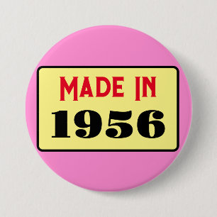 Retro style 70th birthday badge 1956