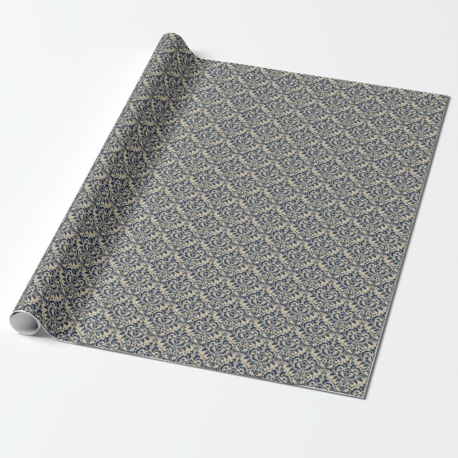 Retro Style: Abstract Floral Seamless Wrapping Paper (Unrolled)