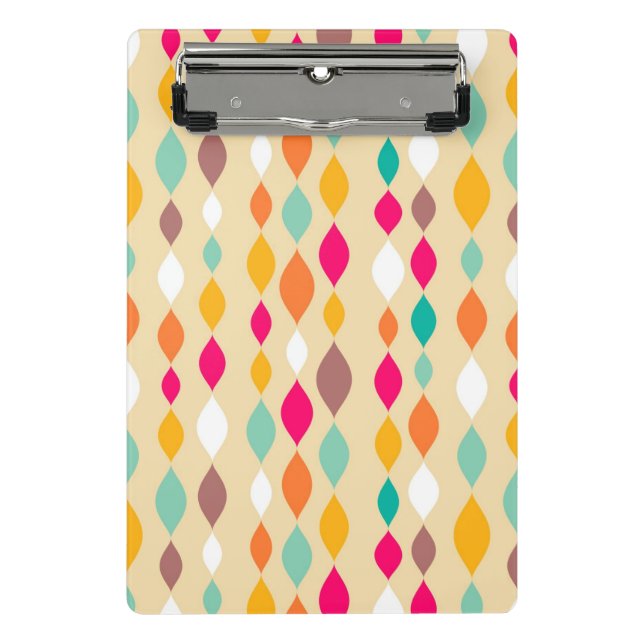Retro style abstract pattern mini clipboard (Front)