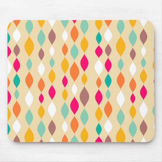 Retro style abstract pattern mouse mat (Front)