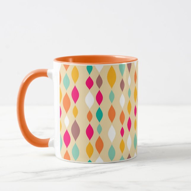 Retro style abstract pattern mug (Left)