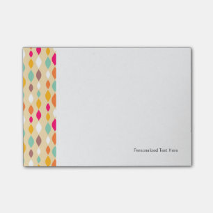 Retro style abstract pattern post-it notes