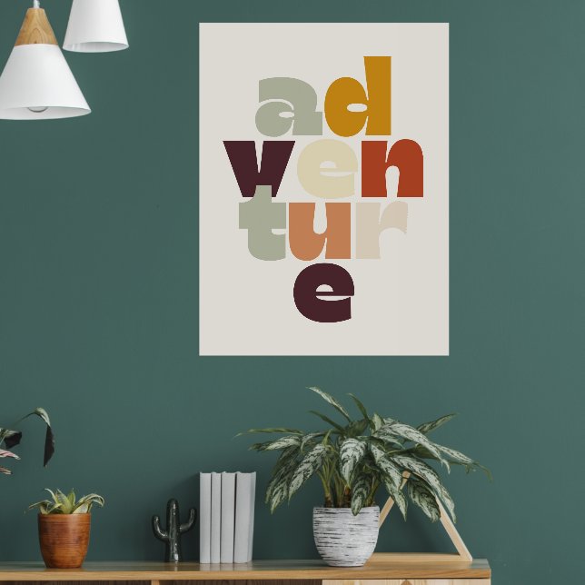 Retro Style Adventure Poster (Living Room 1)