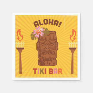 Retro Style Aloha Tiki Bar Napkin