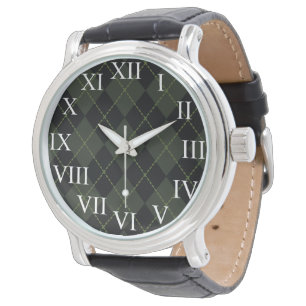 Retro Style Argyle Watch 